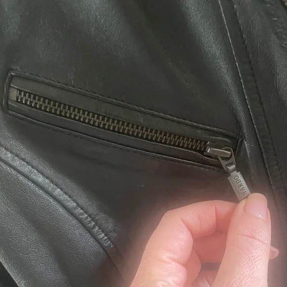 Bernardo Black Leather Jacket - Picture 10 of 14